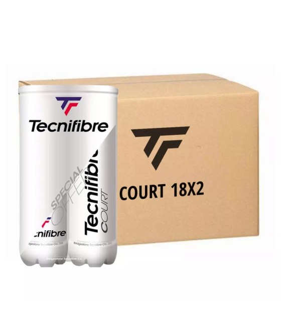 Caixa de 18 Packs Duplos Tecnifibre Court | Ipontennis