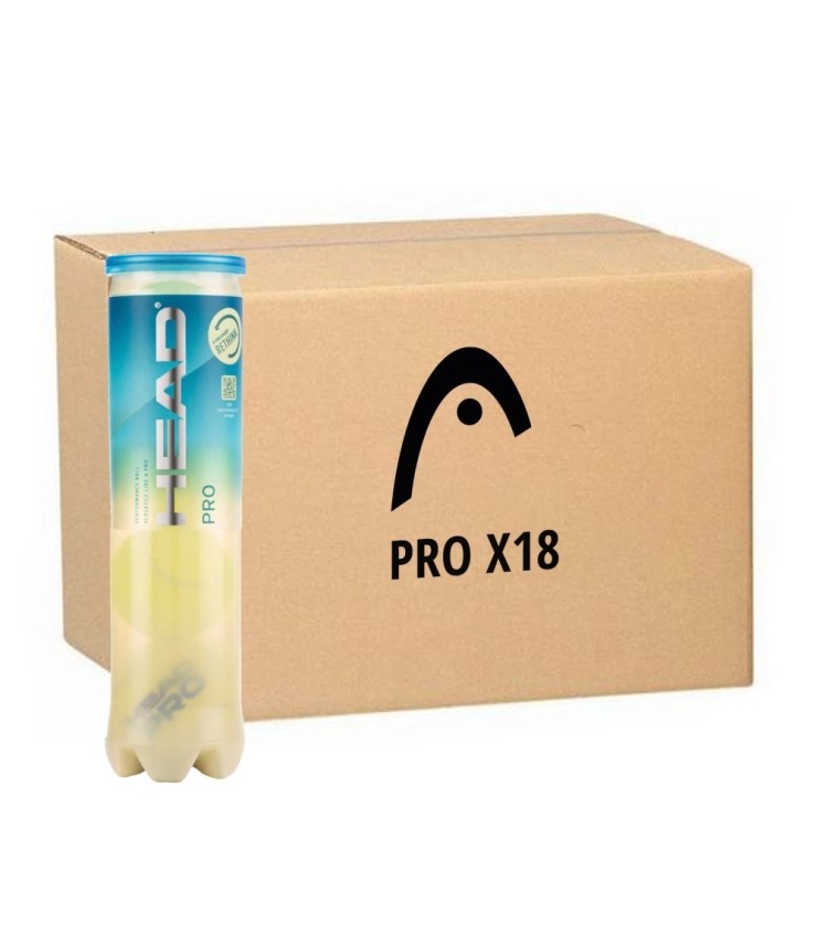 571604-C1 Caja con 18 latas de 4 pelotas cada una, modelo Head Pro.
