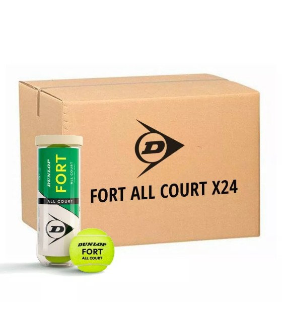 6016051 Bolsa con 24 cajas de 3 pelotas Dunlop Fort All Court