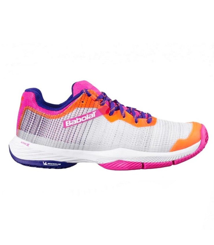 Zapatillas Babolat Jet Ritma Gris Rosa Mujer 1
