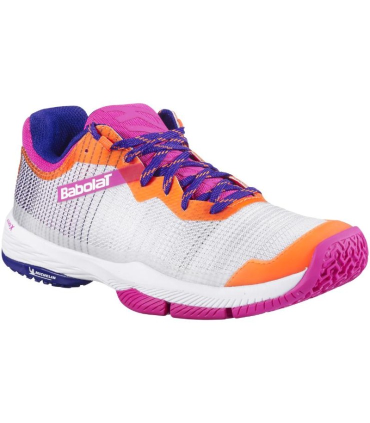 Zapatillas Babolat Jet Ritma Gris Rosa Mujer 4