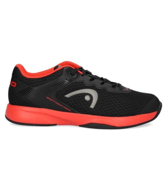 Zapatillas Head Sprint Court Padel Negro Rojo  1