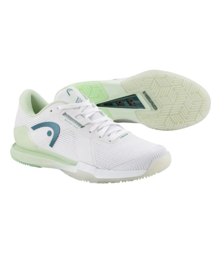 Head Sprint Pro 4.0 White Green Women's Shoes | IPONTENNIS