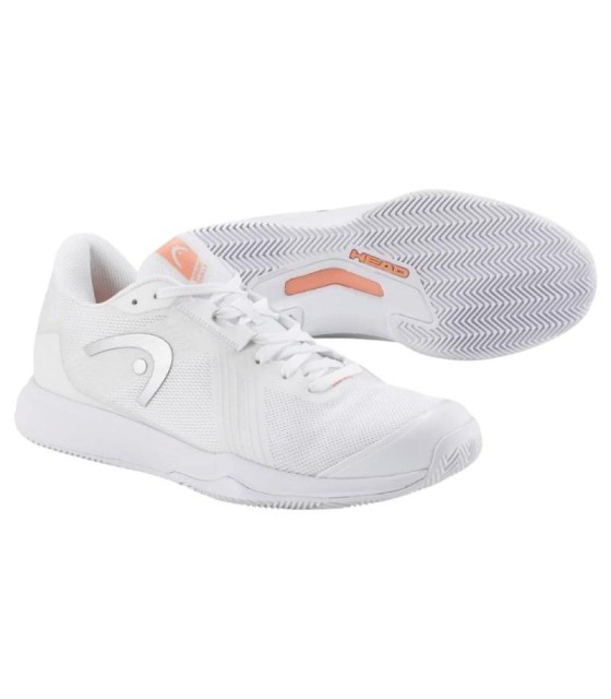 Zapatillas Head Sprint Team 4.0 Clay Blanco Coral Mujer  4