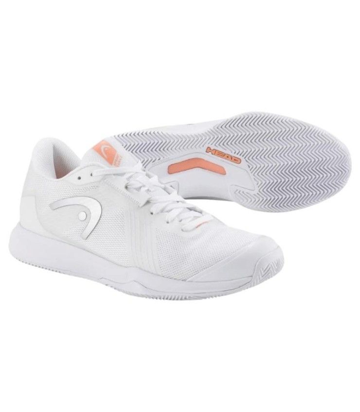 Zapatillas Head Sprint Team 4.0 Clay Blanco Coral Mujer  4