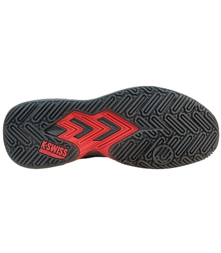 Zapatillas Kswiss Sanyo Ultra Court Padel Negro Antracita Rojo  2