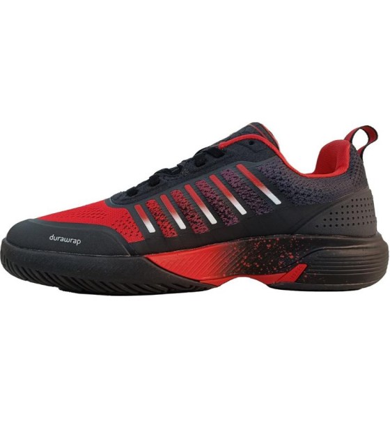 Zapatillas Kswiss Sanyo Ultra Court Padel Negro Antracita Rojo  3
