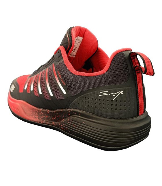 Zapatillas Kswiss Sanyo Ultra Court Padel Negro Antracita Rojo  4