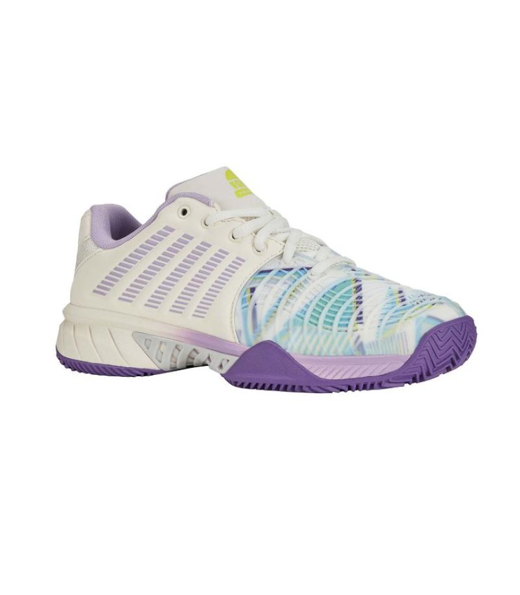 Zapatillas Kswiss Express Light 3 HB Padel Blanco Purpura Mujer  4