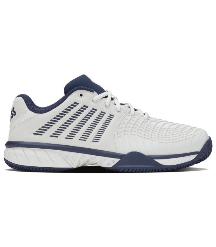 Chaussures Kswiss Express Light 3 HB Clay Blanc Bleu Marine Offre Pas Cher | Ipontennis