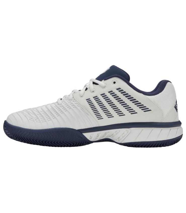 Chaussures Kswiss Express Light 3 HB Clay Blanc Bleu Marine Offre Pas Cher | Ipontennis