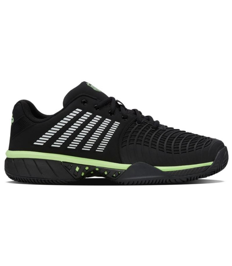 Chaussures Kswiss Express Light 3 HB Clay Noir Vert Néon | Ipontennis
