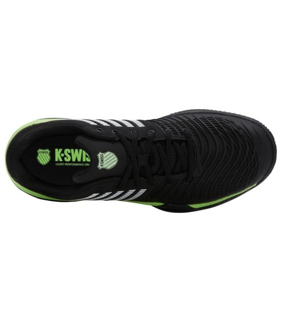 Chaussures Kswiss Express Light 3 HB Clay Noir Vert Néon | Ipontennis