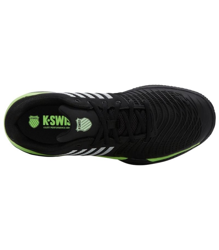 Chaussures Kswiss Express Light 3 HB Clay Noir Vert Néon | Ipontennis