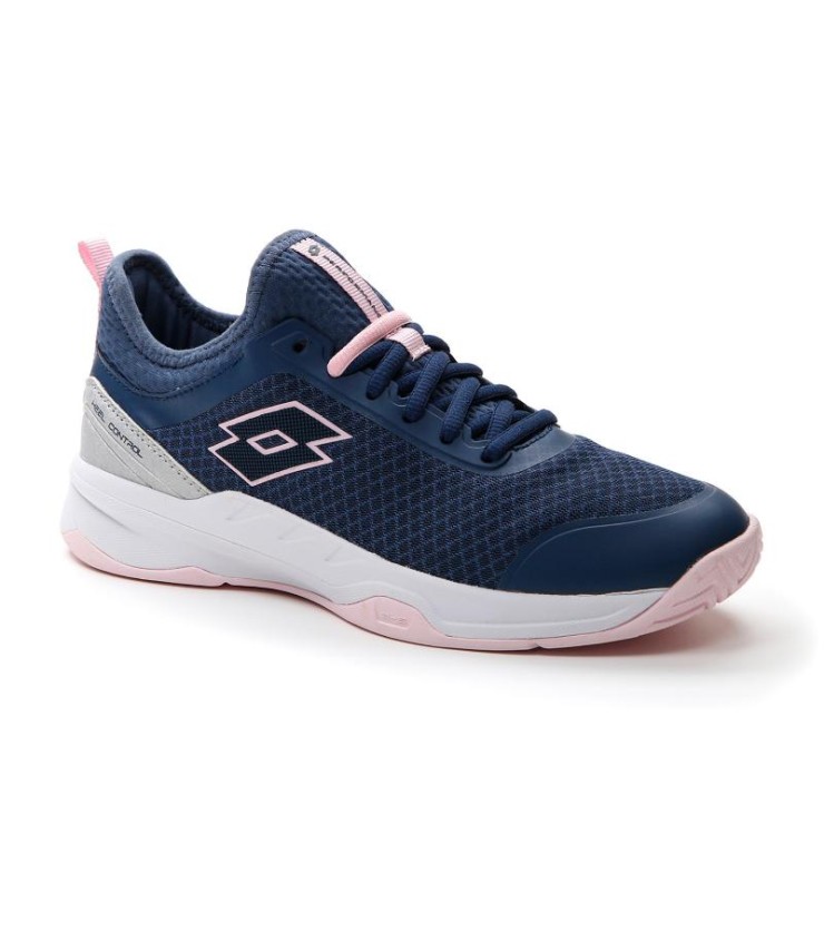 Lotto Mirage 500 II Blue Denim Pink Grey Metal Women's Shoes | Ipontennis