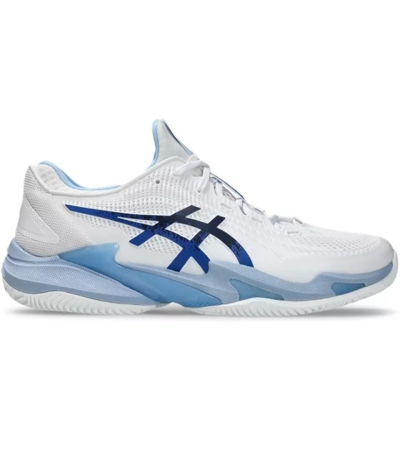 Zapatillas Asics Court FF 3 Novak Clay Blanco Azul Tuna  1