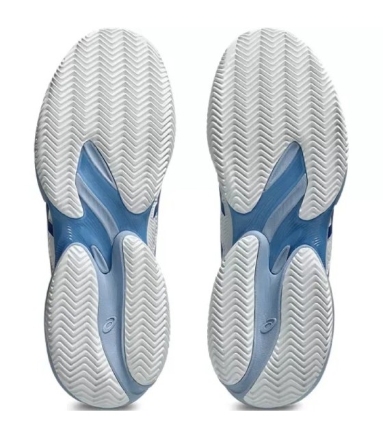 Zapatillas Asics Court FF 3 Novak Clay Blanco Azul Tuna  2