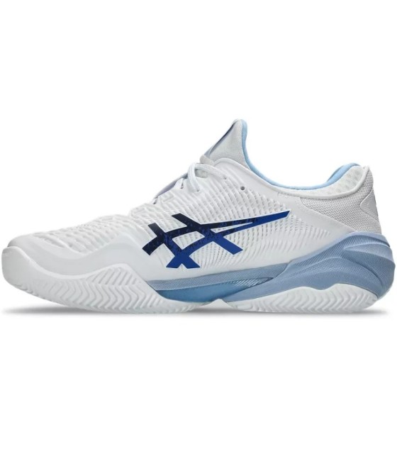 Zapatillas Asics Court FF 3 Novak Clay Blanco Azul Tuna  3