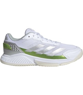 Adidas Courtquick Padel Shoes White Silver Green Women | Ipontennis