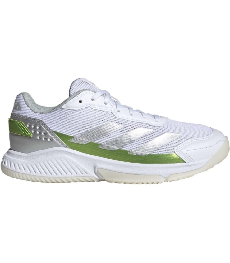 Adidas Courtquick Padel Weiß Silber Grün Damen Sneaker | Ipontennis