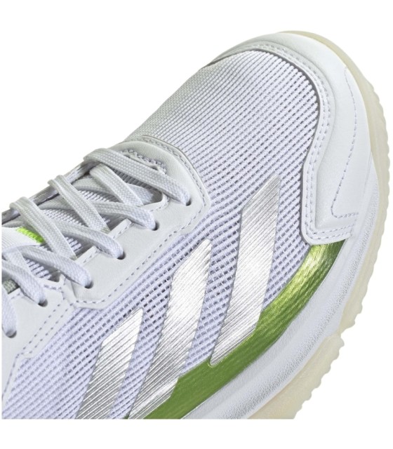 Ténis de Padel Adidas Courtquick Branco Prateado Verde para Mulher | Ipontennis