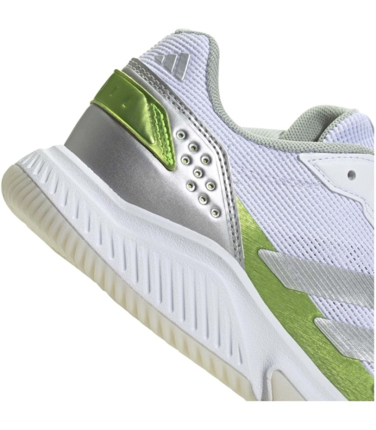 Chaussures Adidas Courtquick Padel Blanc Argent Vert Femme | Ipontennis