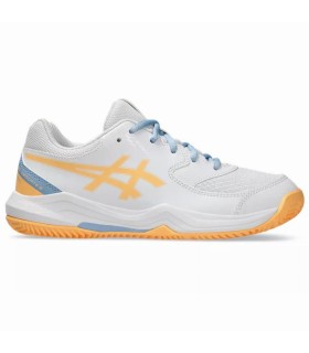 Zapatillas Asics Gel Dedicate 8 Padel GS Blanco Naranja Junior  1