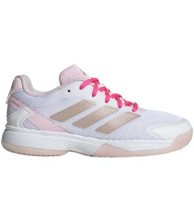 Ténis Adidas Ubersonic Branco Prateado Rosa Júnior | Ipontennis