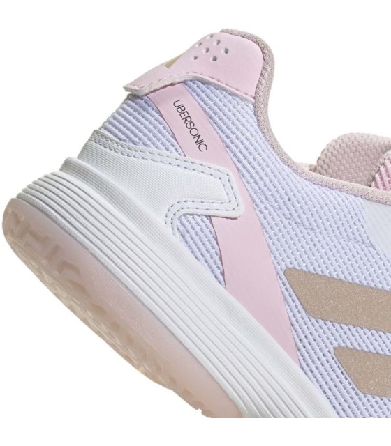 Ténis Adidas Ubersonic Branco Prateado Rosa Júnior | Ipontennis