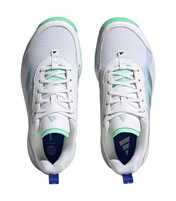 Chaussures Adidas AvaFlash Blanc Argent Menthe Femme | Ipontennis
