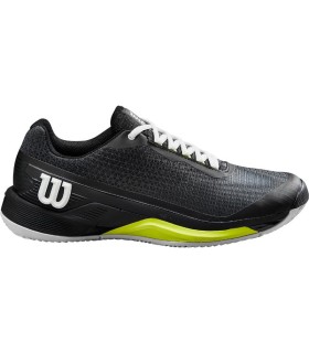 Zapatillas Wilson Rush Pro 4.0 Clay Negro Blanco Amarillo  1
