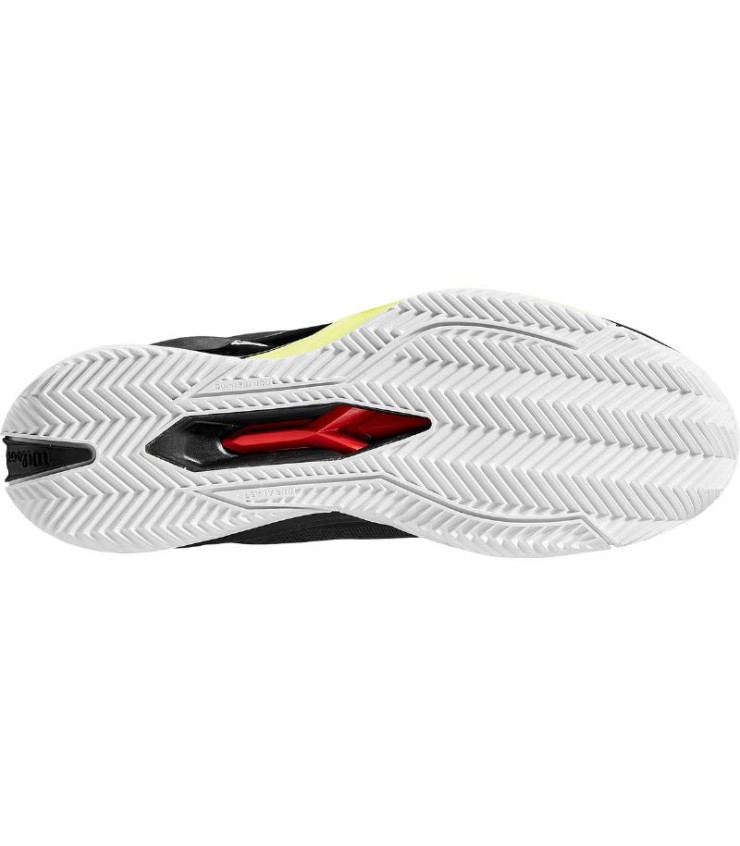Zapatillas Wilson Rush Pro 4.0 Clay Negro Blanco Amarillo  2