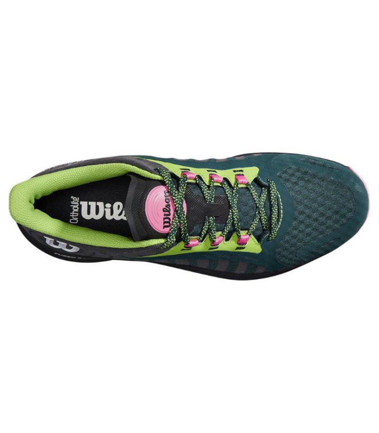 Zapatillas Wilson Hurakn Pro Verde Negro Mujer  5