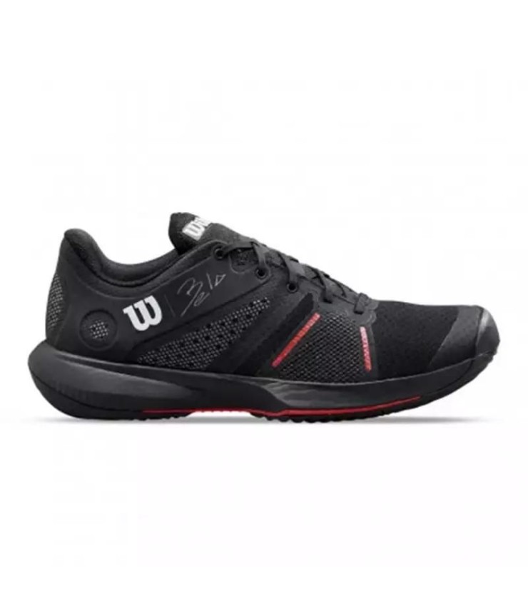 Zapatillas Wilson Bela Pro Negro Rojo Amapola  6
