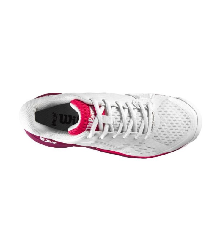 Chaussures Wilson Rush Pro Ace Blanc Bordeaux Junior | Ipontennis