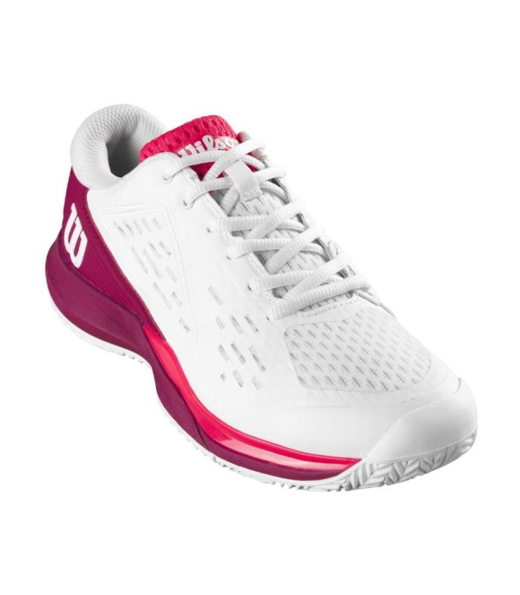Chaussures Wilson Rush Pro Ace Blanc Bordeaux Junior | Ipontennis
