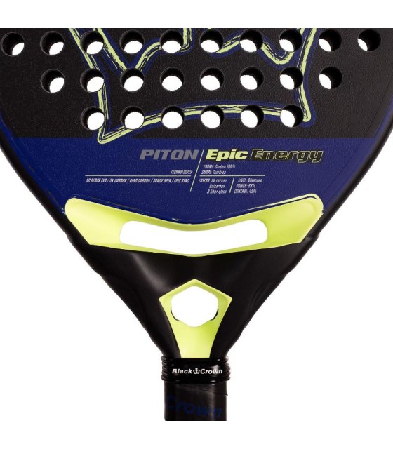 Black Crown Piton Epic Energy 2025 Padel Racket | Ipontennis
