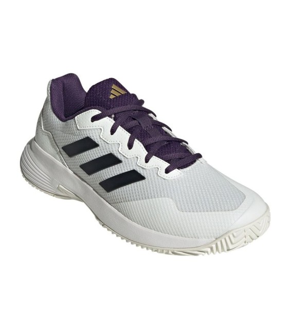 Adidas GameCourt 2 White Purple Aurora Shoes | Ipontennis