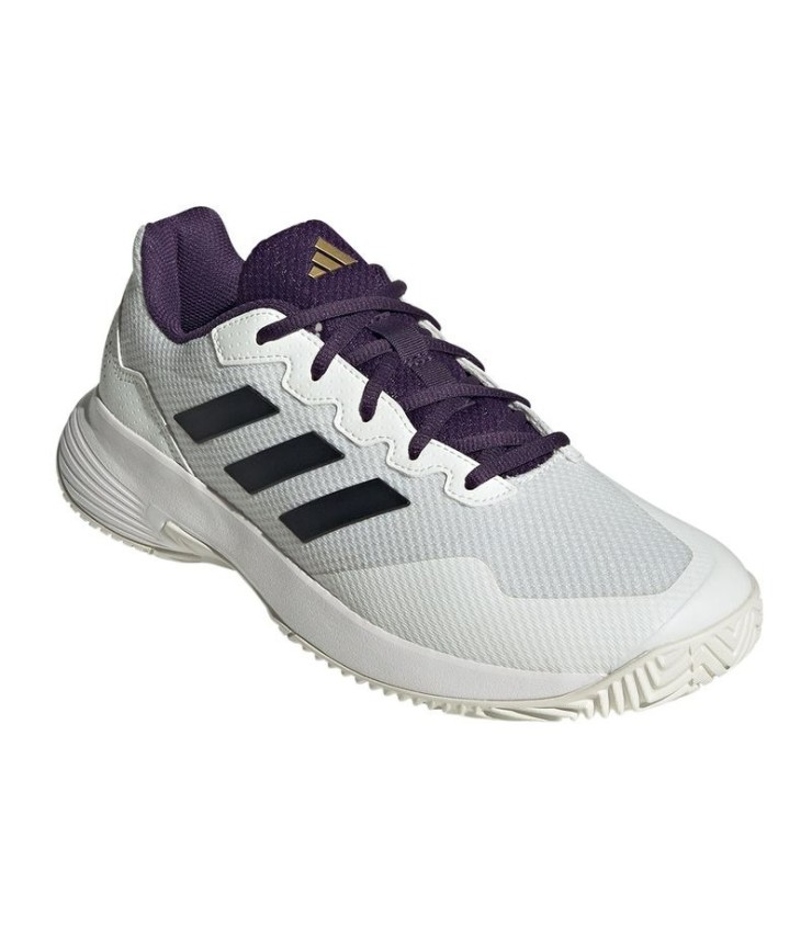 Chaussures Adidas GameCourt 2 Blanc Violet Aurora  | Ipontennis