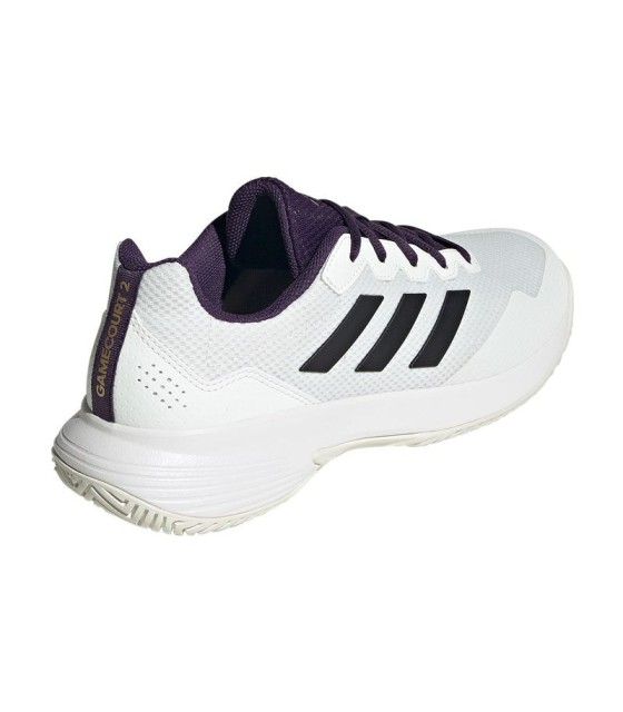 Adidas GameCourt 2 White Purple Aurora Shoes  | Ipontennis