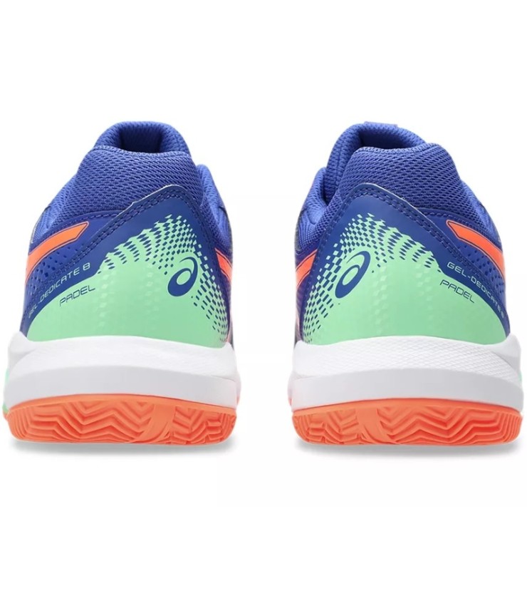 Asics Gel Dedicate 8 Padel-Schuhe Kobaltblau Koralle | Ipontennis