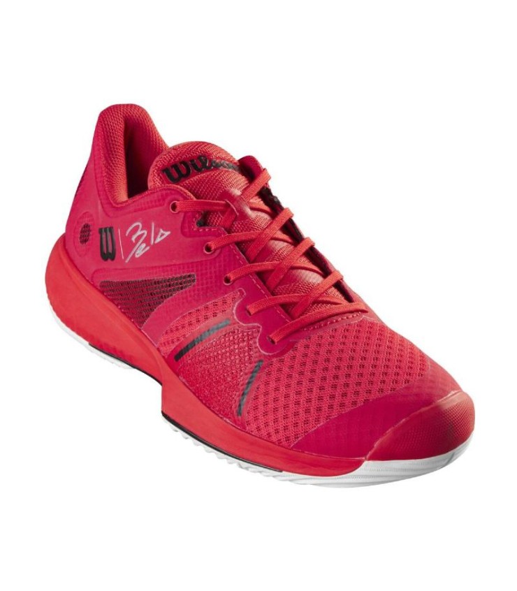 Tenis Wilson Bela Pro Vermelho Poppy Branco Preto | IPONTENNIS