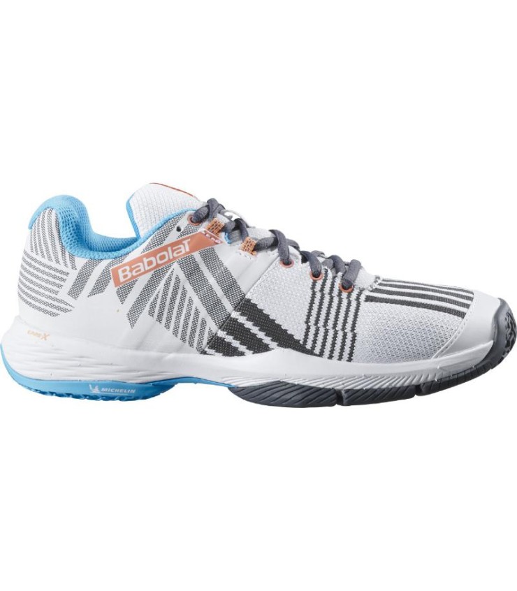 Tenis Babolat Sensa Branco Turquesa Mulher | Ipontennis