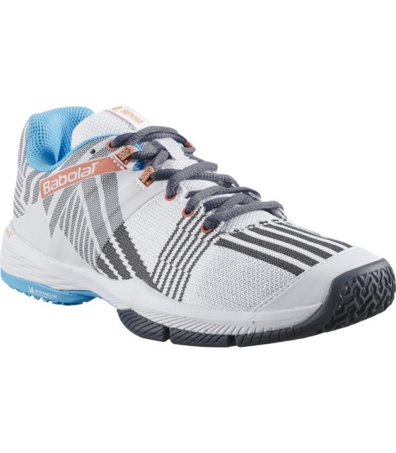 Tenis Babolat Sensa Branco Turquesa Mulher | Ipontennis