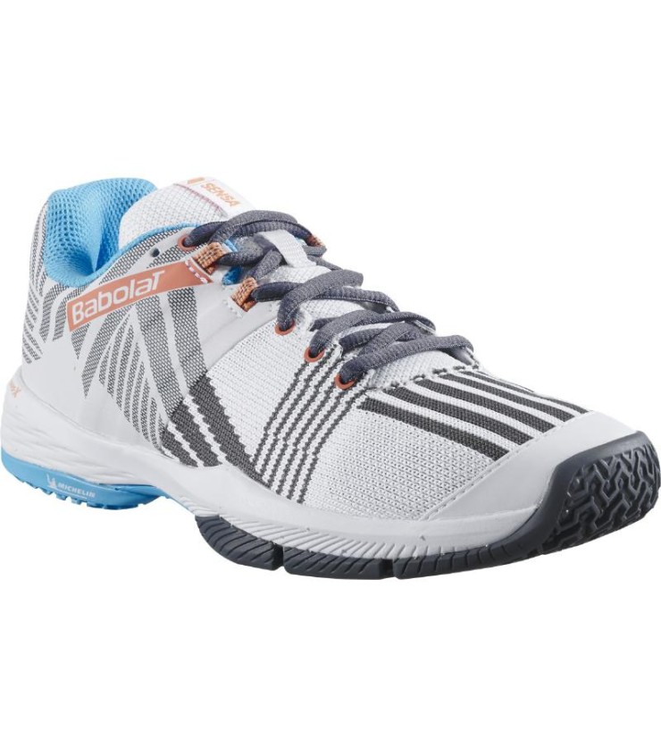 Zapatillas Babolat Sensa Blanco Turquesa Mujer 4