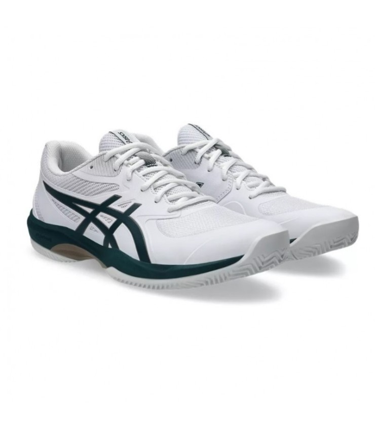Chaussures Asics Game FF Clay Blanco Verde Saxon | Ipontennis