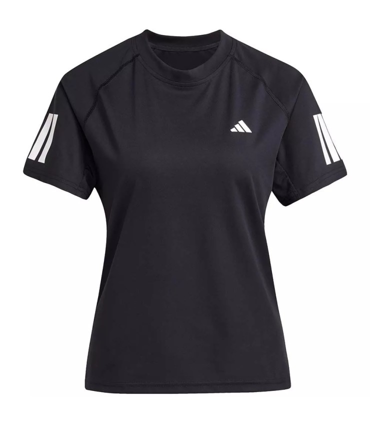 Maglietta nera Adidas a 3 strisce da donna | Ipontennis