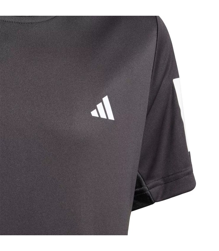 Schwarzes Junior Adidas Club 3-Stripes T-Shirt | Ipontennis