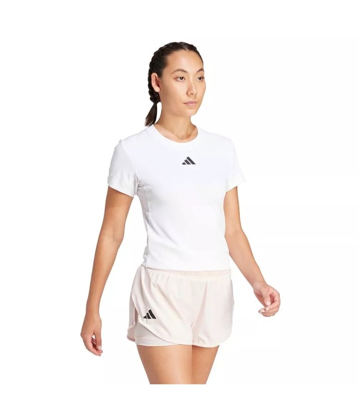 Camiseta Adidas Freelift para mulher branca | Ipontennis