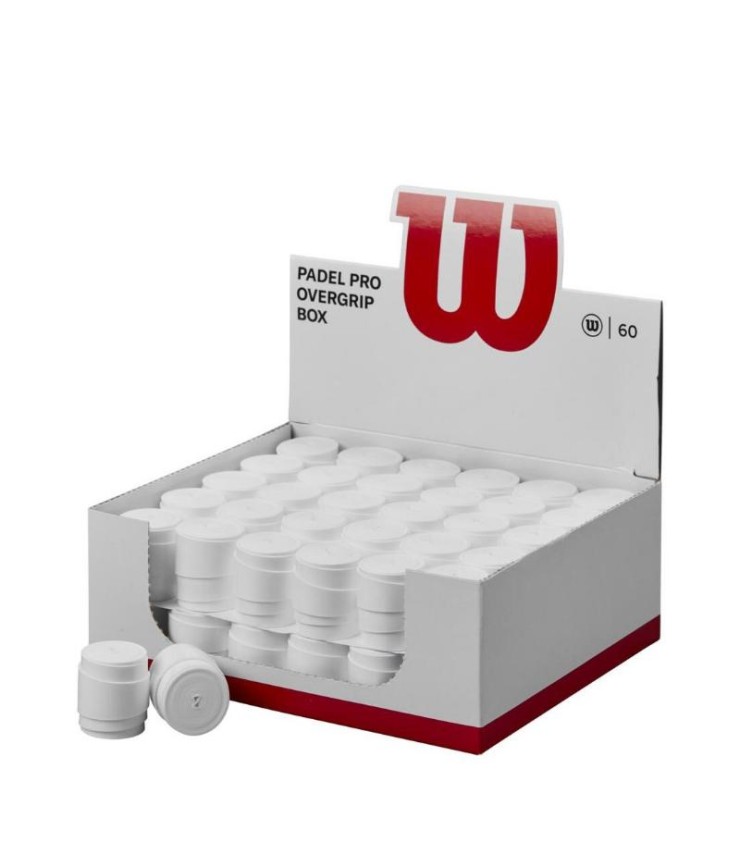 Caixa Wilson Pro Padel perfurou branco 60 Overgrips